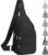 Tuwubi Crossbody Bags for Women, Sling Bag for Men, Small Hiking Backpack Anti Theft Lightweight for Outdoors Travel (M, Black)