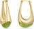 SNGIA Long Oval Chunky Dangle 18K gold plated Hoops with Colored Resin Gemstone Statement Earrings for Women by SNGIA, (Green, Brown, Blue, Pink, White, Cream), Bold Drop Handmade Exaggerated Irregular Trendy Bohemian Jewelry Gifts, Unique Dangling Teardrop Baroque Stone Summer Beach Fashion Earrings Accessories, Round Vintage Thick Circular Nickle Free Huggies Hoop Earrings.