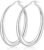 PABBEU S925 Sterling Silver Hoop Earrings Large Silver Hoop Earrings for Women Hypoallergenic Lightweight Big Thick Silver Hoop Earrings for Women Girls 35/40/50/60/70mm