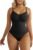 SHAPERX Women’s Tummy Control Shapewear Thong Bodysuit Seamless Waist Snatching Body Shaper