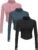 Dalavch 3 Pack Womens Cropped Full Zip up Workout Jacket Slim Fit Running Athletic Gym Yoga Sports Jacket with Thumb Holes