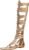 ANUFER Womens Knee High Roman Gladiator Sandals Rivets Studded Strappy Zipper Thong Sandals