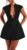 LuFeng Women’s Summer Sexy Cap Sleeve Deep V Neck Zipper A-line Mini Dress Hollow Bodycon Night Out Party Dress