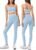 2 Pieces Workout Sets for Women,Seamless Yoga Leggings with Padded Sports Bras,Athletic Matching Outfits,Gym,Casual