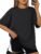 Trendy Queen Womens Oversized Summer T-Shirts Plus Size Short Sleeves Workout Tops