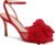 Coutgo Womens Bow Tie Heels Sandals Slingback Peep Toe Wedding Heels Mesh High Stiletto Heel Summer Cute Wedding Bridal Shoes