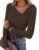 ZESICA Women’s Long Sleeve Asymmetrical Neck T Shirts 2026 Spring Fall Fashion Outfits Ruched Slim Fit Blouses Going Out Tops