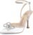 DREAM PAIRS Women’s High Heels Destiny Closed Toe Strappy Heels Sexy Rhinestone Ankle Strap Pumps Wedding Bridal Party Dress Shoes Destiny