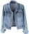 Kedera Womens Basic Button Down Vintage Black Long Sleeves Denim Jean Jacket Jacket for Women
