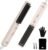Quico Hair Straightener Brush, 100-240V Dual Voltage Ionic Straightener Brush for Women, Ceramic Travel Hair Straightener Comb, Electric Hot Comb Flat Iron, Auto Temp Lock & Auto-Off Function, Pink