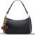 Black Shoulder Bag for Women Cute Hobo Cherry Purse Retro Clutch Underarm Handbag with Removable Straps