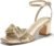 Coutgo Womens Bow Heels Sandals Block Low Heel Wedding Bride Dressy Shoes Open Toe Ankle Strap Sandals