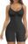 SHAPERX Women’s Shapewear Bodysuit Tummy Control Seamless Zip-Up Body Shaper Waist Defining Silhouette