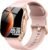 Smart Watch for Women, 2.01″ AMOLED Curved Display Fitness Tracker with Answer/Make Calls, 100+ Sport Modes, 24/7 Heart Rate/Sleep Monitor/Pedometer, IP68 Waterproof SmartWatch, for Android iOS Pink