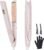 Quico Upgrade Hair Straightener, 100-240V Dual Voltage Travel Hair Straightener and Curler with 15s Heat Up, Professional Negative Ion Ceramic Flat Iron for Less Frizz, 5 Temp & Auto Shut-Off, Pink