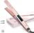 Hair Straightener, 1 Inch Flat Iron Hair Straightener with LED Display, Professional PTC Ceramic Negative Ion Hair Iron Dual Voltage for Women Hair, Heats up to 446°F, 6 Temps (Rosegold)