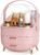 Makeup Organizer with Drawers & Lid – Portable Large Cosmetic Storage Case for Vanity Countertop, Travel, Gift for Women, Girls, 11″×7″×15″, Pink