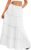 Trendy Queen Vacation Outfits Long Skirts for Women Boho Maxi Skirt Elastic High Waist Dress with Pockets Fashion