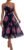 CHICME Womens Floral Mesh Midi Dress 2026 Summer Cowl Neck Adjustable Strap A Line Cinched Zipper Back Cocktail Party Dress