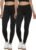 Felina Velvety Super Soft Lightweight Leggings 2 Pack – Yoga Pants, Workout Clothes
