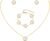 Gold Necklaces Bracelets Earring Set – 18K Gold Plated Flower Bracelet Chain,Stainless Steel Non Tarnish Floral Pendant Stud Jewelry Sets,Christmas Birthday Lucky Gift for Mom Wife Daughter Girlfriend