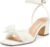 ISNOM Women’s Bow Knot Heeled Sandals Ankle Buckle Strap Open Toe Block Chunky Heels Bride Wedding Party Fashion Heel