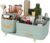 Makeup Organizer Countertop with Drawer 360 Rotating Brush Holder Storage Large Capacity Skincare Cosmetic Display Cases for Vanity Bathroom Desktop, Model 3016 Green
