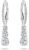 Swarovski Stilla Attract Trilogy Drop Pierced Earrings with White Crystals on a Rhodium Plated Setting with Hinged Closure