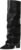 SaraIris Women’s Slouchy Knee High Boots – Black, Pointed Toe, Fold Over, Chunky, Shark Boots