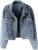 LifeShe Women’s Embroidered Pearl Denim Jean Jacket Coat