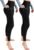 Leafigure 2 Pack Leggings with Pockets for Women, High Waisted Soft Leggings for Yoga Gym