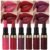 evpct 6Pcs Pink Dark Ruby Wine Red Plum Purple Matte Lipstick Sets for Women Velvet Lipstick Long Lasting Waterproof 24 Hours Lip Stick Stain Makeup Gift Set labiales mate 24 horas originales B