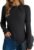 Dokotoo Womens Tops Business Casual Outfits Long Sleeve Shirts Mock Neck Twist Knot Slim Fit Soft Stretch Tees Blouses