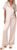 Ekouaer Women’s Silk Pajamas Set Short Sleeve Satin Pjs 2 Piece Soft Loungewear with Pants Button Down Sleepwear