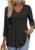 3/4 Length Sleeve Womens Tops 2025 Blouses for Women Dressy Casual Fashion Clothing V Neck Babydoll Tops Fall Outfits