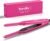 Terviiix Mini Flat Iron and Hair Straightener for Short Hair, Edges, and Pixie Cut – 3/10 Inch Skinny Pencil Straightener for Black Women’s Baby Hair, LCD Digital Display, Dual Voltage, Pink