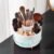 Diesisa Makeup Brush Holder Organizer,360° Rotating Makeup Brush Organizer,5 Slot Make up Brushes Cup for Cosmetics, Nail Polish, Art Supply, Bathroom Vanity Desktop Organizer – White
