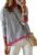Dokotoo Women’s Long Sleeve Sweaters Casual Crewneck Fashion Spring Striped Color Block Shirts High Low Pullover Sweater Tops