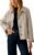 Dqbeng Womens Short Trench Jacket Plaid Lining Button Front Lightweight Classic Casual Outerwear with Pockets