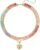 Layered Necklaces for Women, 14K Gold Plated Heart Pendant & Colorful Acrylic Beaded Choker, Cute Trendy Jewelry, Anti-Tangle Single Clasp Design, Summer Beach Boho Necklace for Women