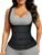 FeelinGirl Waist Trainer for Women Latex Waist Trainers Vest Plus Size Waist Cincher Corset 3 Belts Hooks Steel Bones