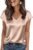 WIHOLL Womens Satin Summer Tops Cap Short Sleeve Blouses V Neck Shirts Business Casual Outfits Fashion Clothing 2026