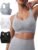 FITTIN Racerback Sports Bras for Women – Padded Comfortable Seamless Support for Yoga Workout Gym – for Plus Size Large Bust