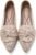 HIULYCENCE Flats for Womens Pointed Toe Ballet Flats with Bow Comfortable Knit Dressy Flats