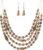 Errally Layered Beaded Statement Necklace Multi Strand Crystal Beads Collar Necklace and Earring Sets for Women Fashion Costume Jewelry Set Gifts for Her