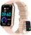 Smart Watch Fitness Tracker Make/Answer calls for Women Men with Heart Rate Blood Oxygen Sleep Monitor Sports Modes Step Calorie Counter IP68 Waterproof for Android Phones iPhone (Rectangle, Pink)