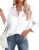 HOTOUCH Button Down Shirts for Women Satin Silk Collared Dressy Casual Blouses Loose Long Sleeve Office Work Tops