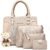 Women’s Fashion Handbags Tote Bags Shoulder Bag Top Handle Satchel Purse Set 4pcs