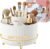 fanado 360° Rotate Makeup Brush Holder Organizer, Makeup Organizers Countertop, Makeup organization and Skincare Storage for Vanity, Desktop, Bathroom (White)