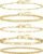 adoyi Gold Bracelets for Women, 14K Gold Plated Stackable Bracelet Stack Set Adjustable Charm Paperclip Chain Cuban Link Layered Waterproof Jewelry Sets Gifts for Womens